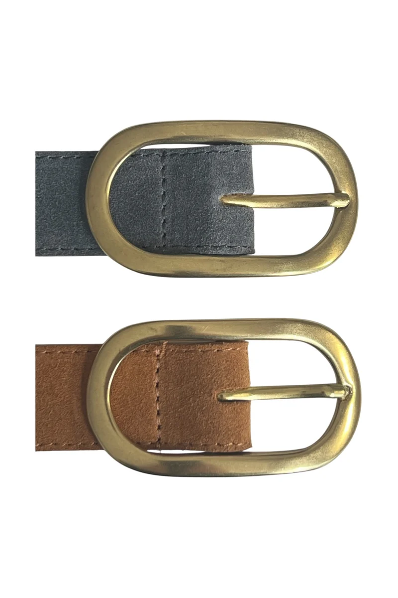 CEINTURE NUBUCK CAMEL - 2104
