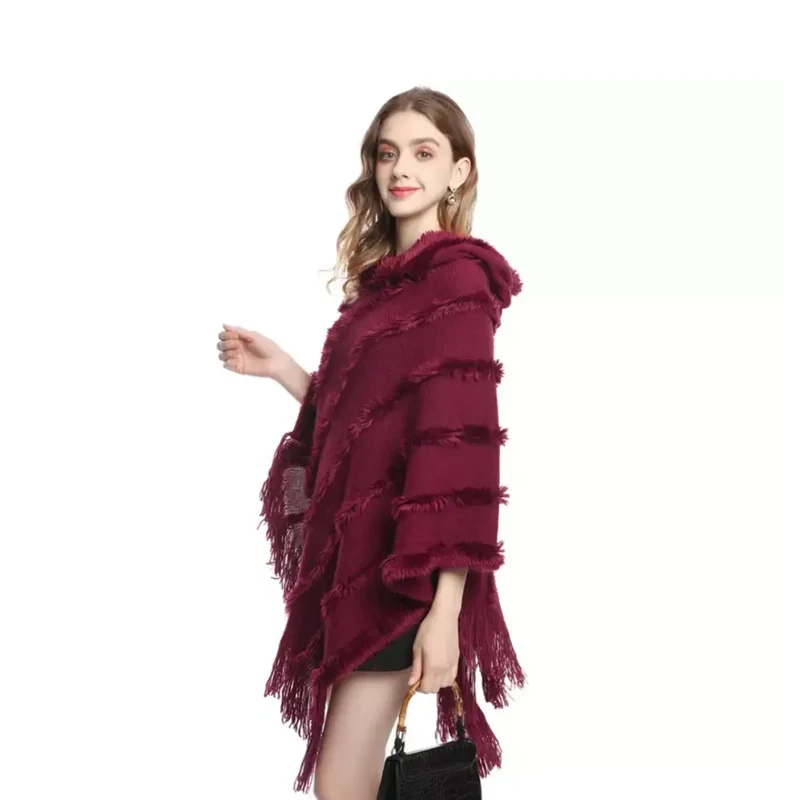 Poncho Avec Capuche