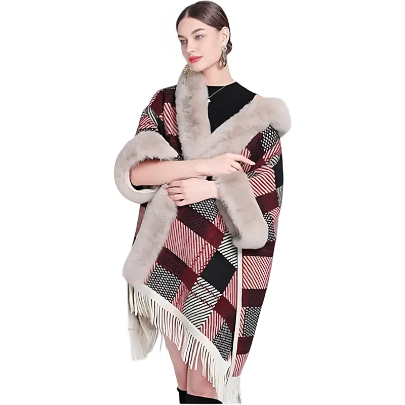 Poncho De Femme Très Chaud