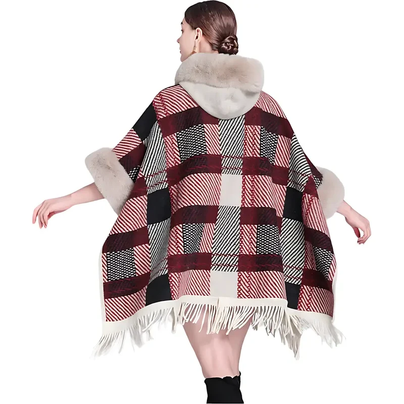 Poncho De Femme Très Chaud