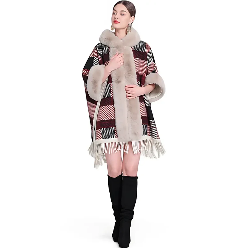 Poncho De Femme Très Chaud