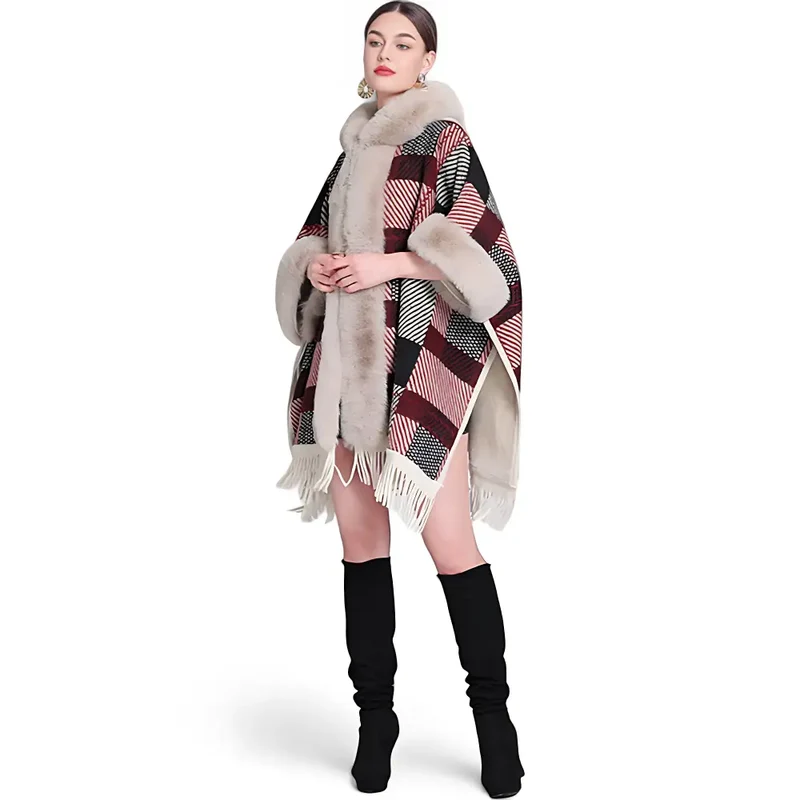 Poncho De Femme Très Chaud