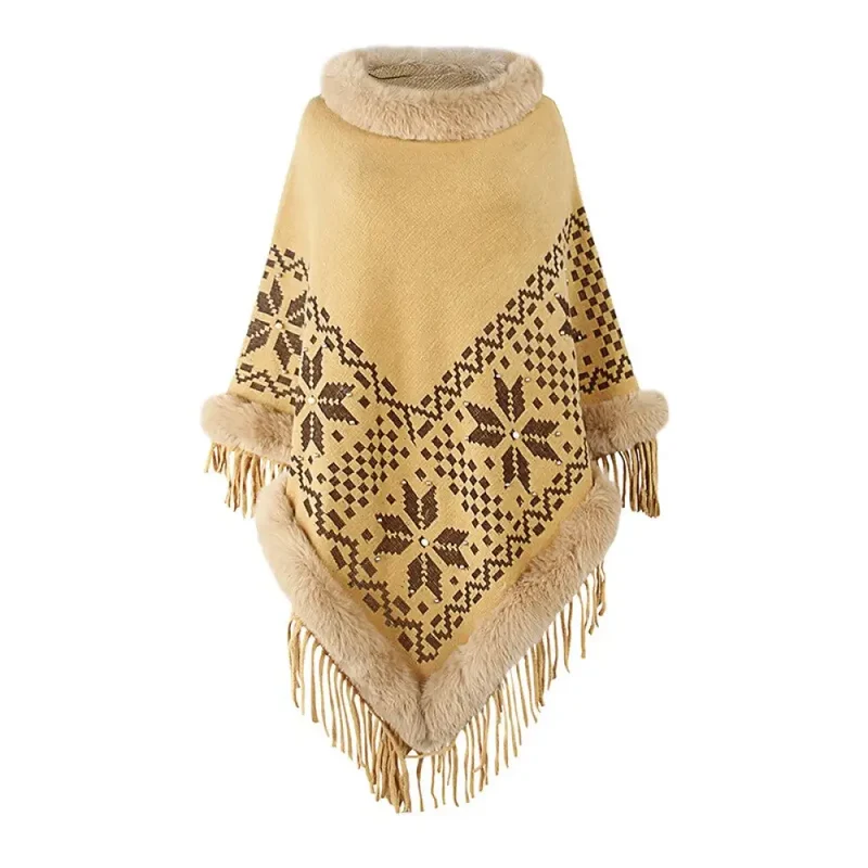 Poncho Cape Chaud Pour Femme