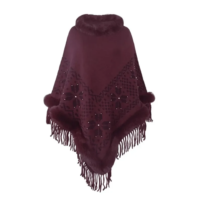 Poncho Cape Chaud Pour Femme