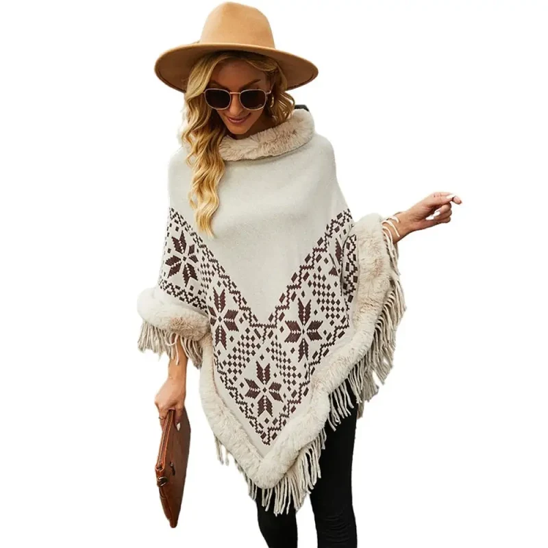 Poncho Cape Chaud Pour Femme