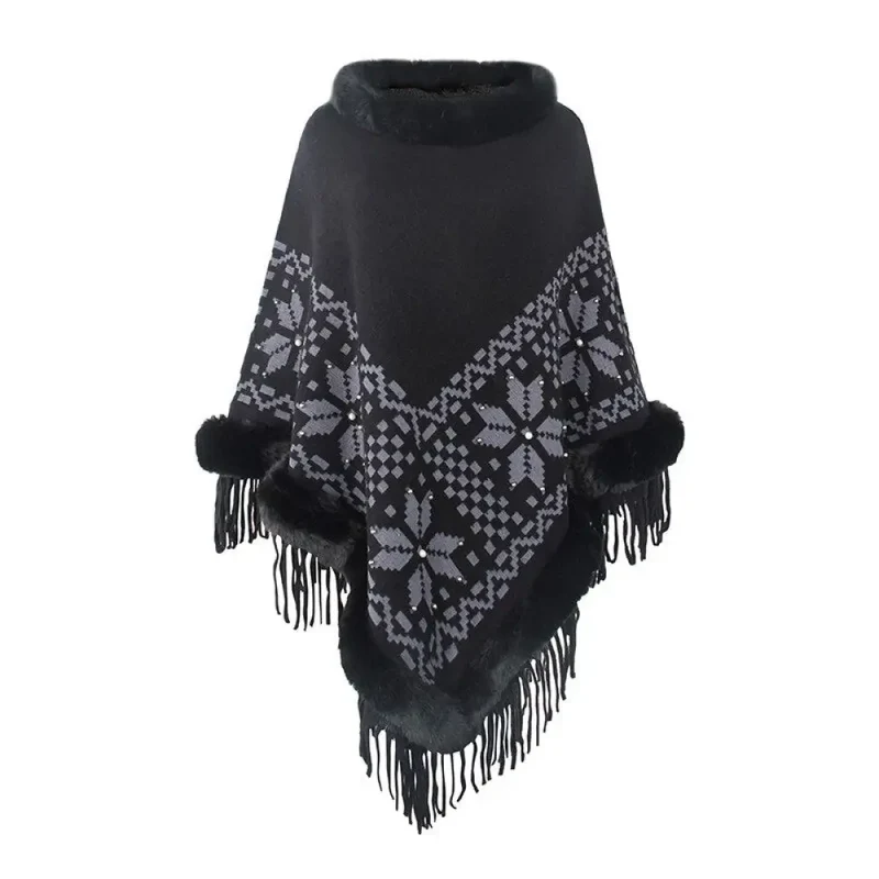 Poncho Cape Chaud Pour Femme
