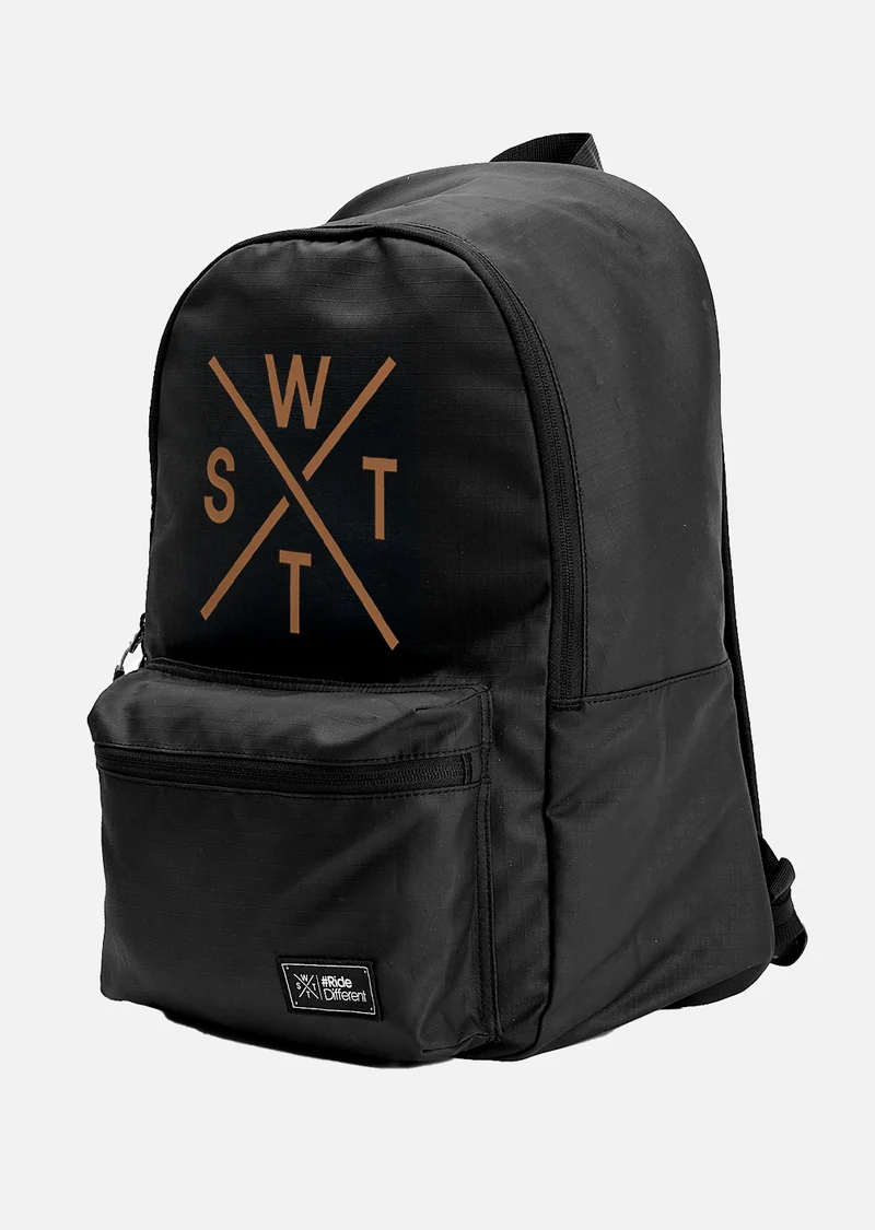 Grand sac à dos R-Pack - Noir / Marron