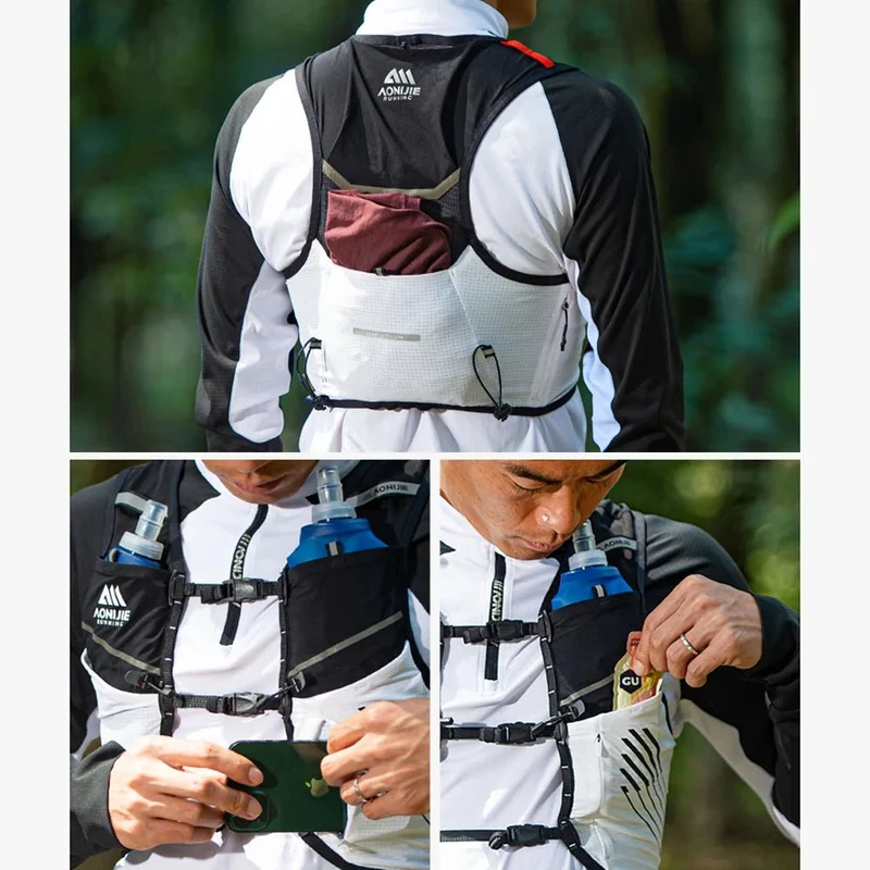 Gilet d'hydratation léger 5L pour le trail, la randonnée et le cyclisme "AONIJIE - C9100"