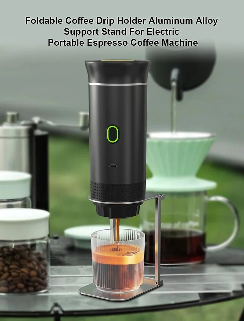 Support pliable en alliage d'aluminium pour machine à expresso électrique portable "DENOKIN"