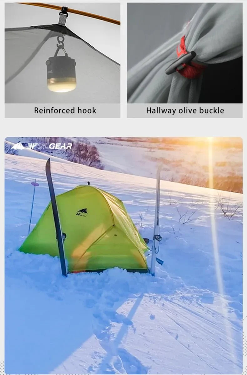 Tente de bivouac / camping double-parois autoportante en nylon ultraléger 15D enduit de silicone "3F UL Gear - Floating Cloud"