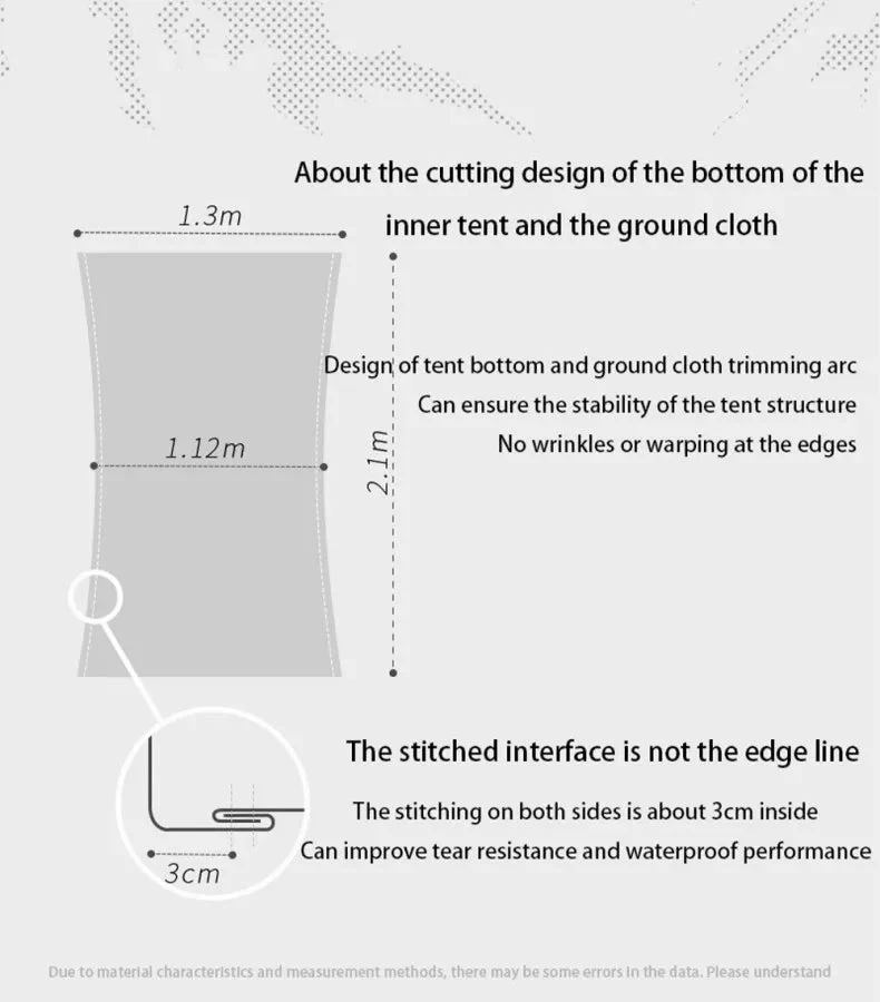 Tente de bivouac / camping double-parois autoportante en nylon ultraléger 15D enduit de silicone "3F UL Gear - Floating Cloud"
