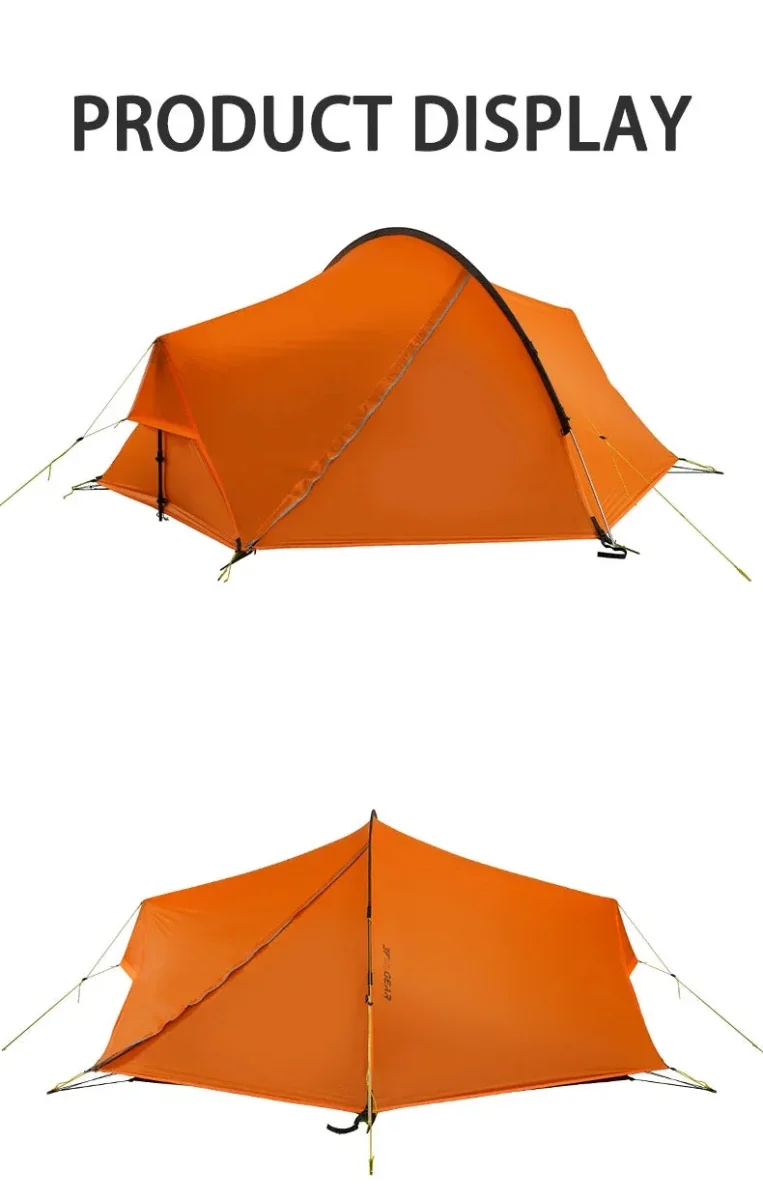 Tente hybride double-parois pour le bivouac / camping avec large espace intérieur 1,9kg "3F UL GEAR - SHELL 2"