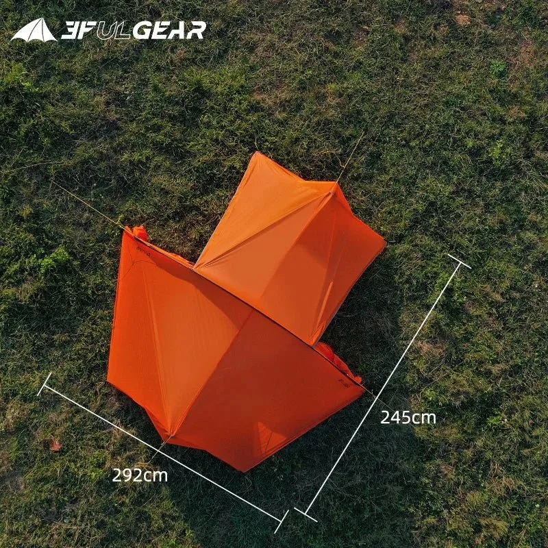 Tente hybride double-parois pour le bivouac / camping avec large espace intérieur 1,9kg "3F UL GEAR - SHELL 2"