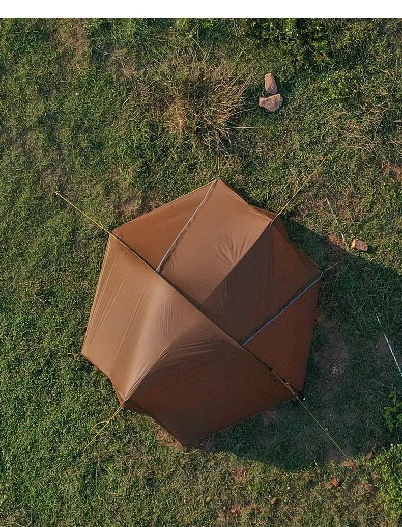 Tente hybride double-parois pour le bivouac / camping avec large espace intérieur 1,9kg "3F UL GEAR - SHELL 2"