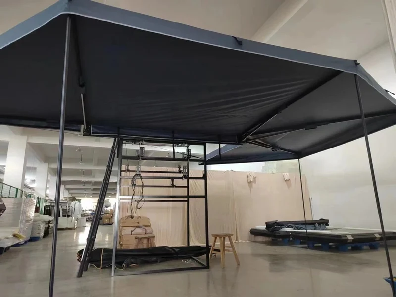 Auvent 270° pour voiture, SUV, 4x4 ou van en tissu oxford 600D résistant & imperméable anti-UV “Planète Rando – Aurora 270”