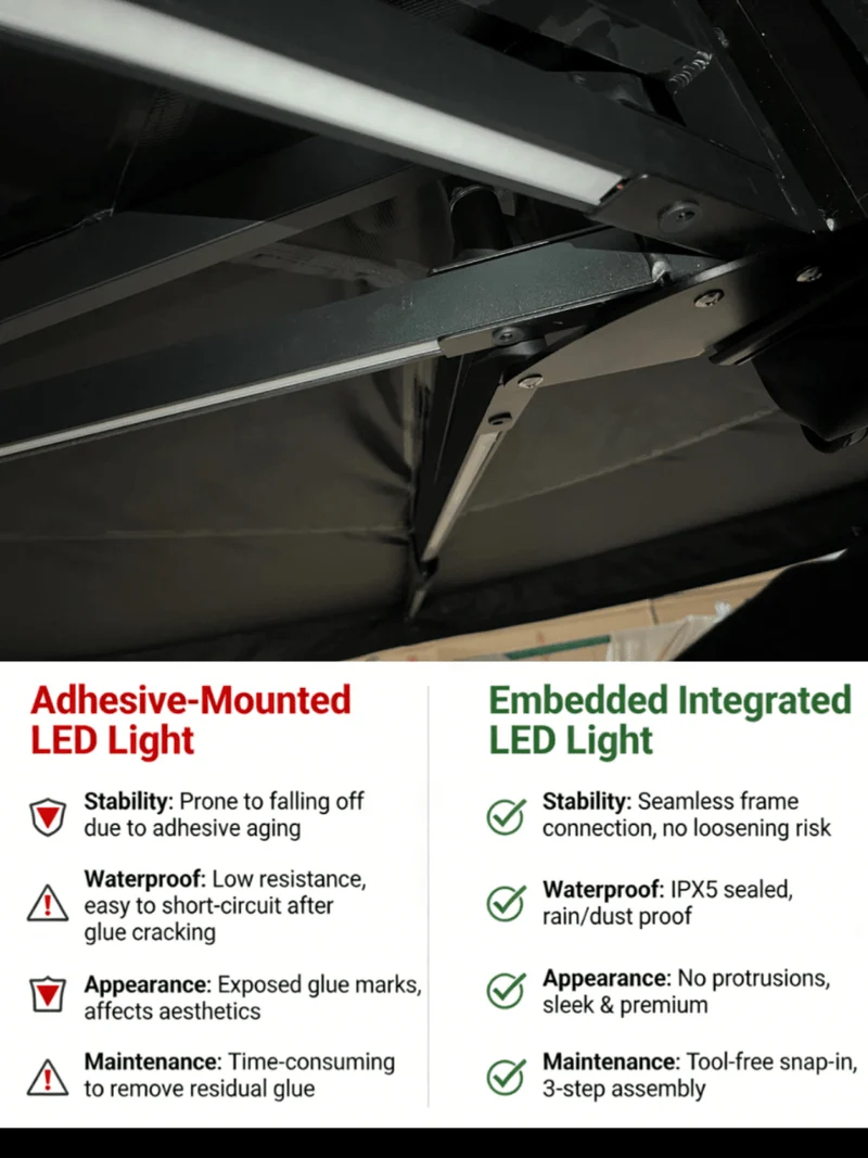 Auvent 270° pour voiture, SUV, 4x4 ou van en tissu oxford 600D résistant & imperméable anti-UV “Planète Rando – Aurora 270”