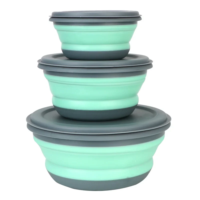 Ensemble de 3 bols pliables en silicone pour boîte à lunch "CLS Outdoor - Folding Bowl"