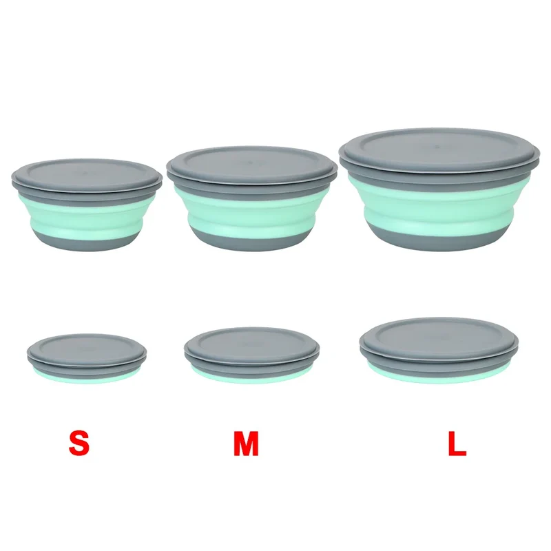 Ensemble de 3 bols pliables en silicone pour boîte à lunch "CLS Outdoor - Folding Bowl"