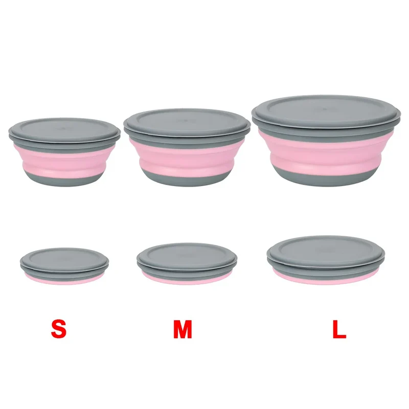 Ensemble de 3 bols pliables en silicone pour boîte à lunch "CLS Outdoor - Folding Bowl"