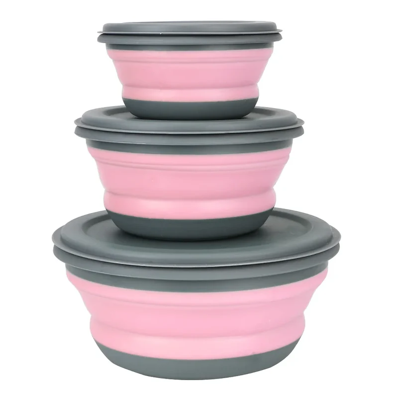 Ensemble de 3 bols pliables en silicone pour boîte à lunch "CLS Outdoor - Folding Bowl"