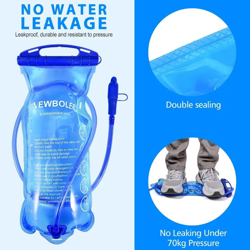 Poche à eau / poche d'hydratation sans PVC ni BPA "NEWBOLER - BOT000 series"