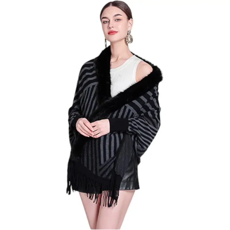 Poncho En Laine De Femme