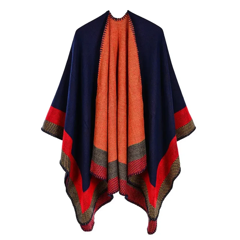 Poncho Tissu Chaud Femme