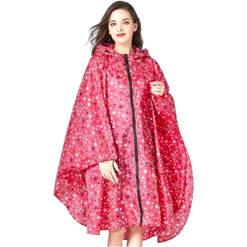 Poncho de pluie femme rouge