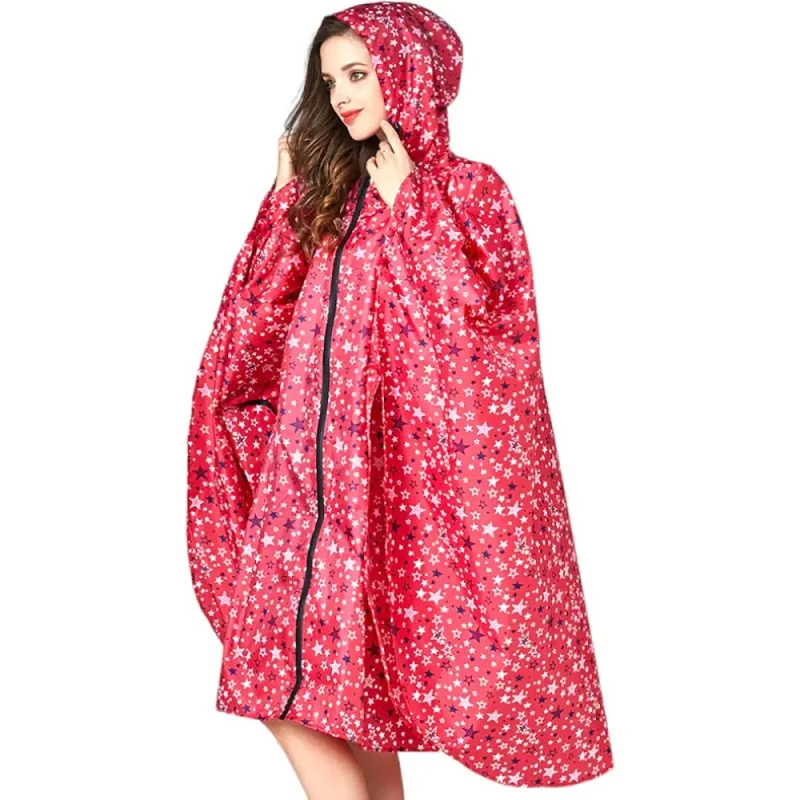 Poncho de pluie femme rouge