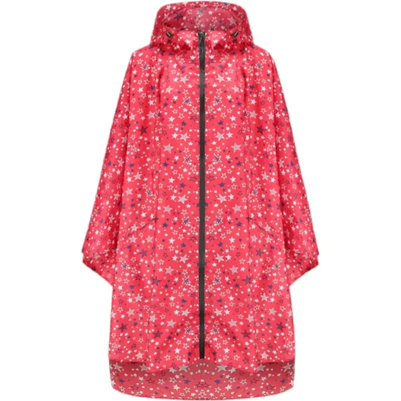 Poncho de pluie femme rouge