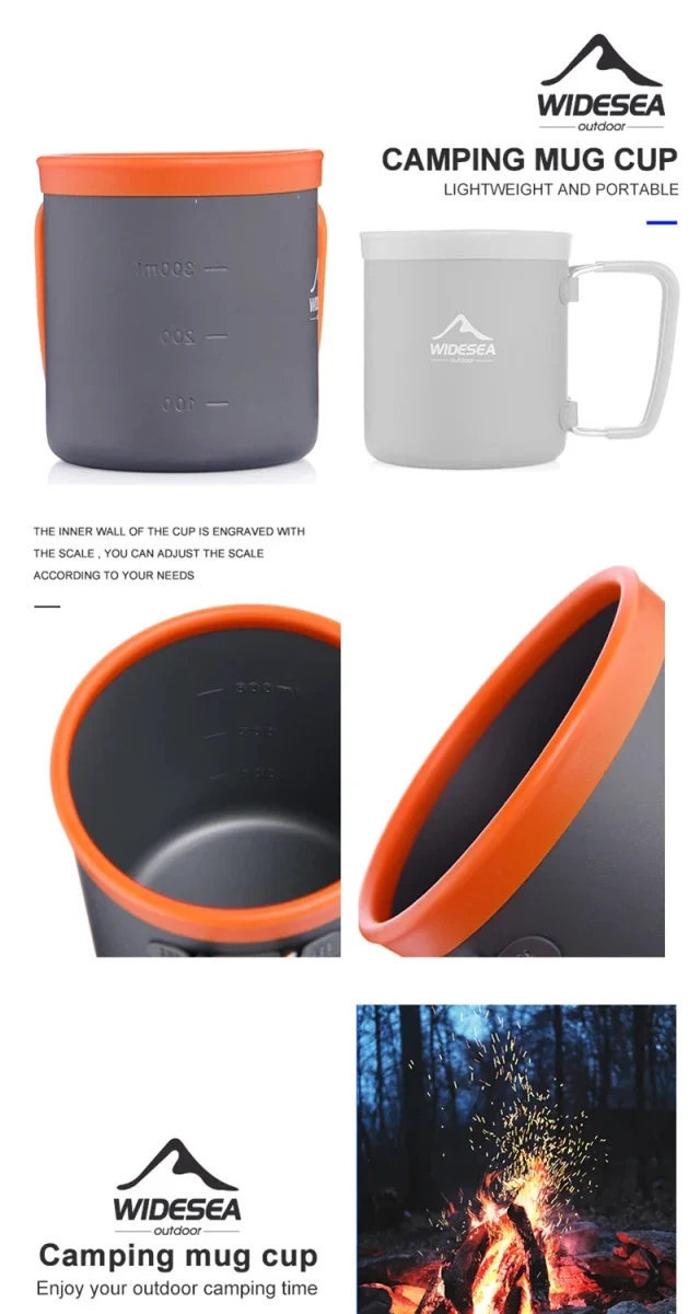 Tasse / mug en aluminium pour le camping & bivouac "Widesea - WSCC-002"