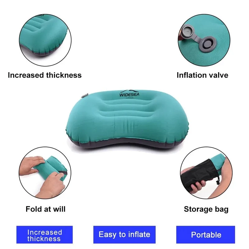 Oreiller gonflable ultraléger pour le camping et le bivouac "Widesea - WSCP-001"