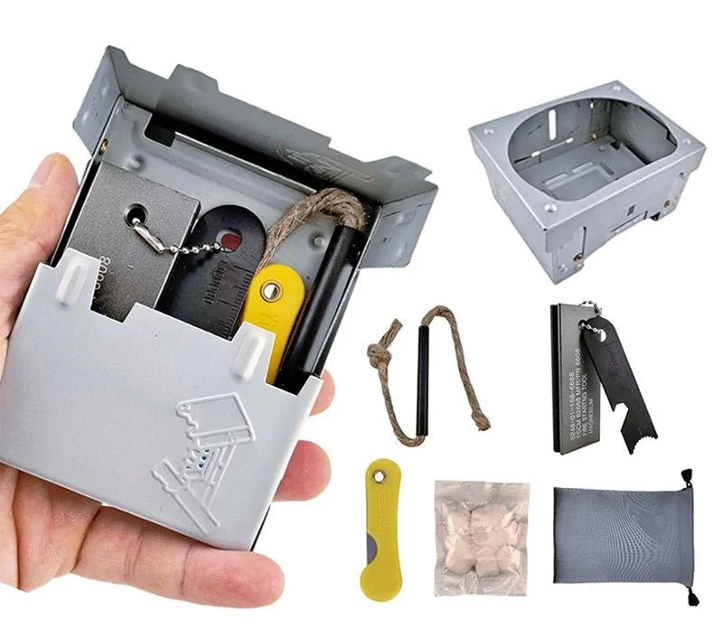 Kit réchaud à alcool & allume-feu d'urgence en magnésium "Planète Rando - Fire Starter kit"