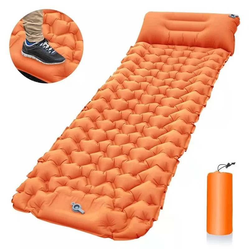 Matelas de camping 9cm avec oreiller & pompe intégrée "Planete Rando - Comfort Trek 3"