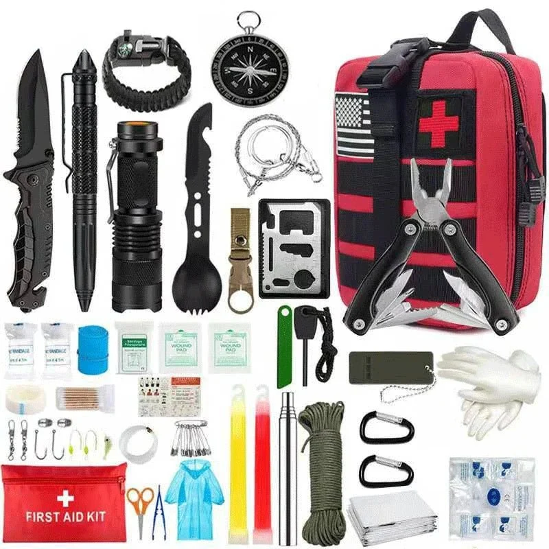 Kit de survie / trousse premiers secours avec pochette Molle "Planete Rando - Survival kit"