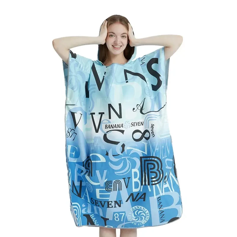 Poncho de plage en microfibre femme