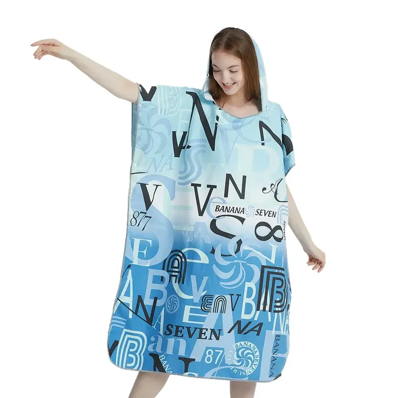 Poncho de plage en microfibre femme