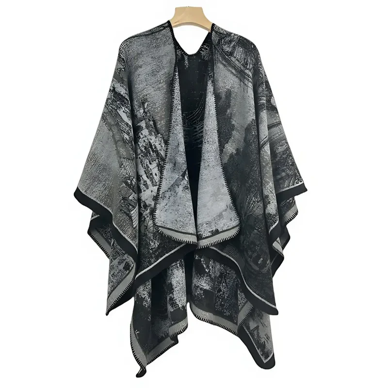 Poncho pour femme en cachemire vintage