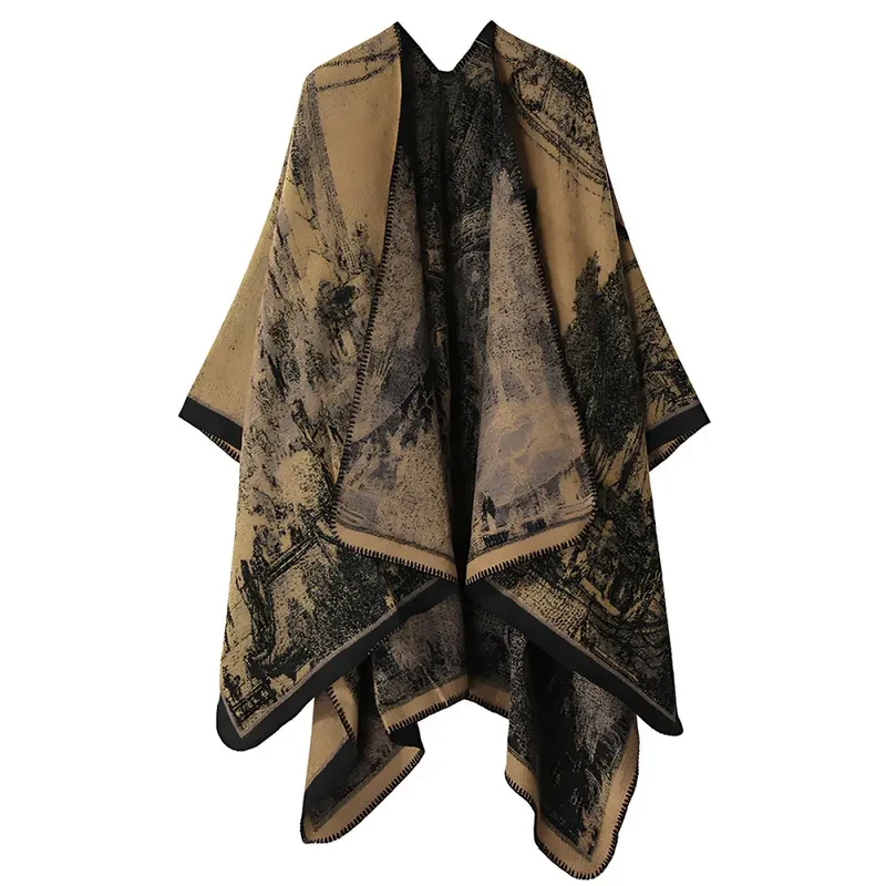 Poncho pour femme en cachemire vintage