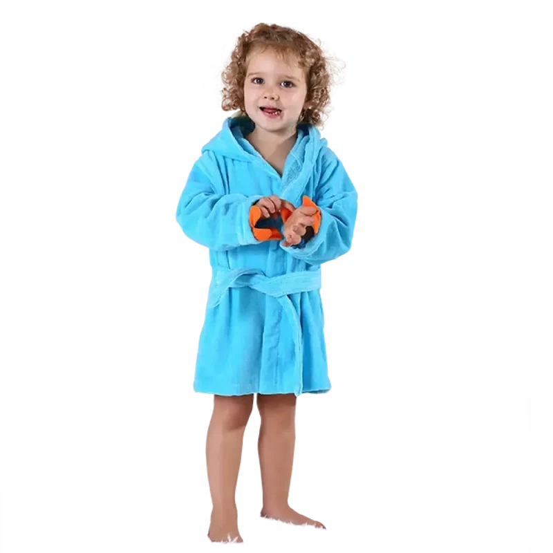 Poncho pour enfants bleu