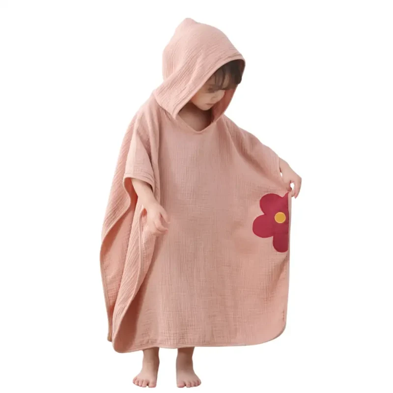 Poncho cape de bain enfant fille