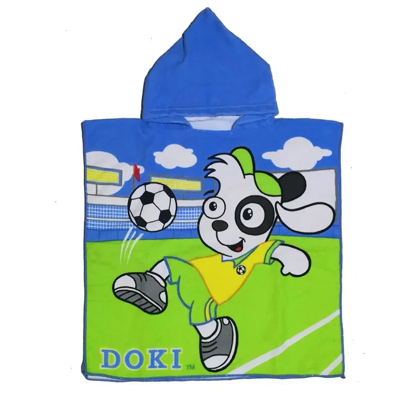 Poncho bain manches courtes enfants