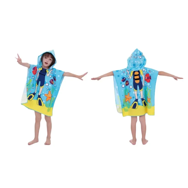 Poncho bain enfants
