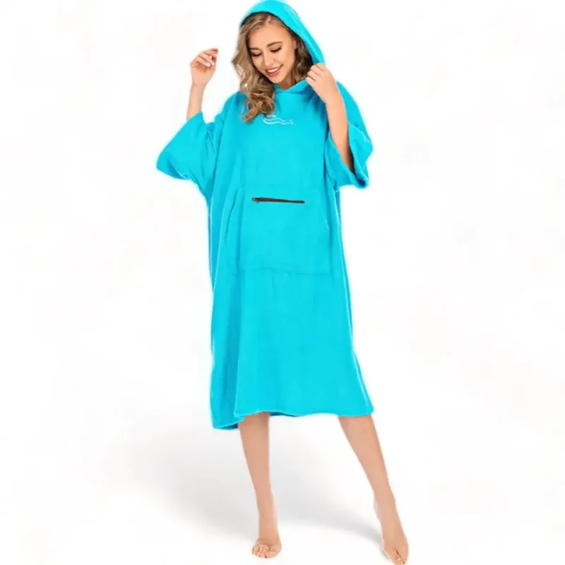 Poncho de surf couleur femme