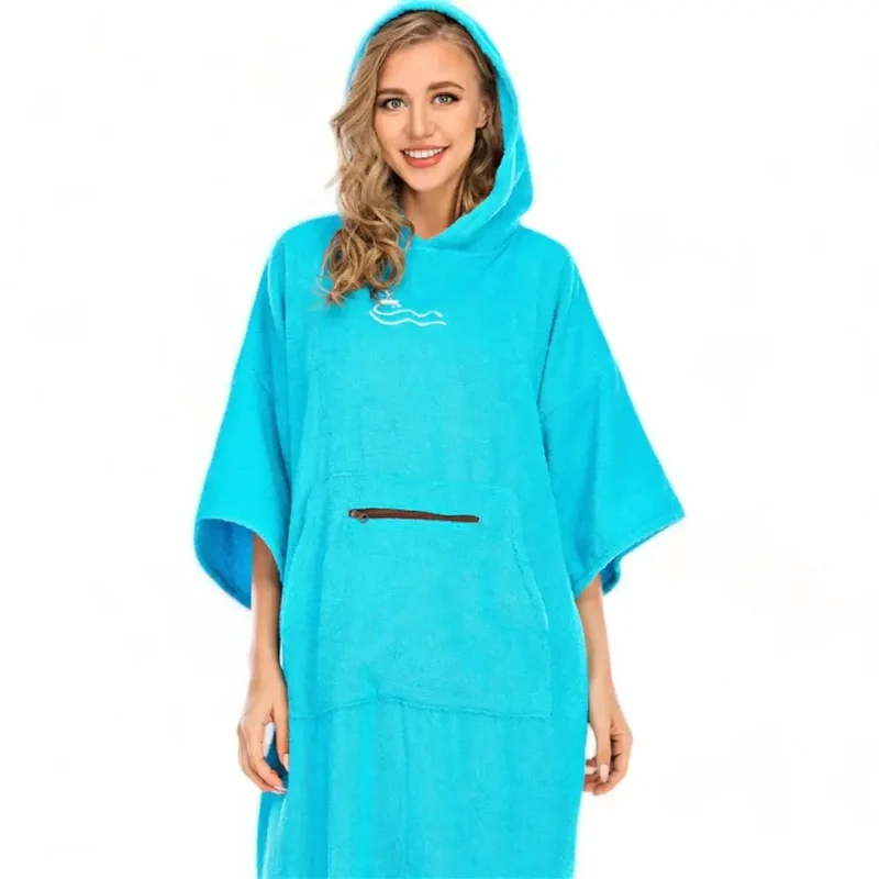 Poncho de surf couleur femme
