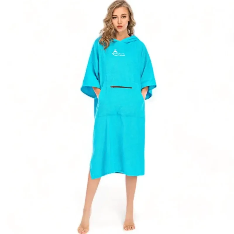 Poncho de surf couleur femme