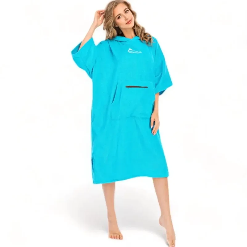 Poncho de surf couleur femme