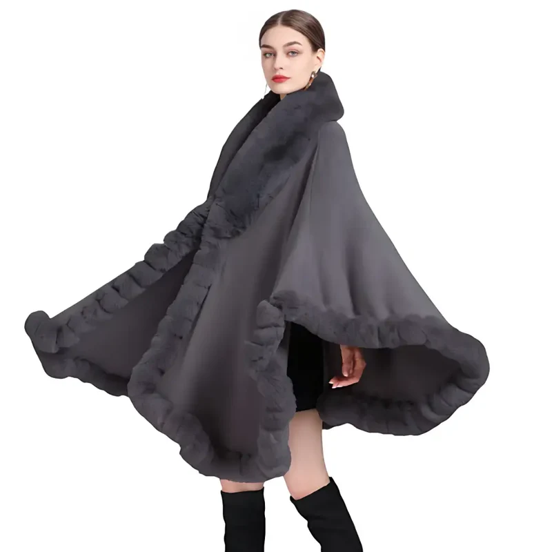 Poncho femme hiver grande taille