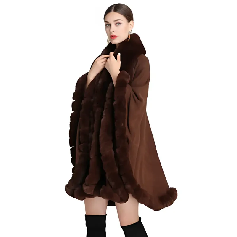 Poncho femme hiver grande taille
