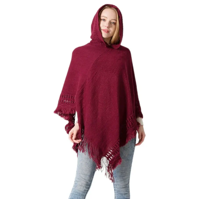 Poncho femme tres chaud